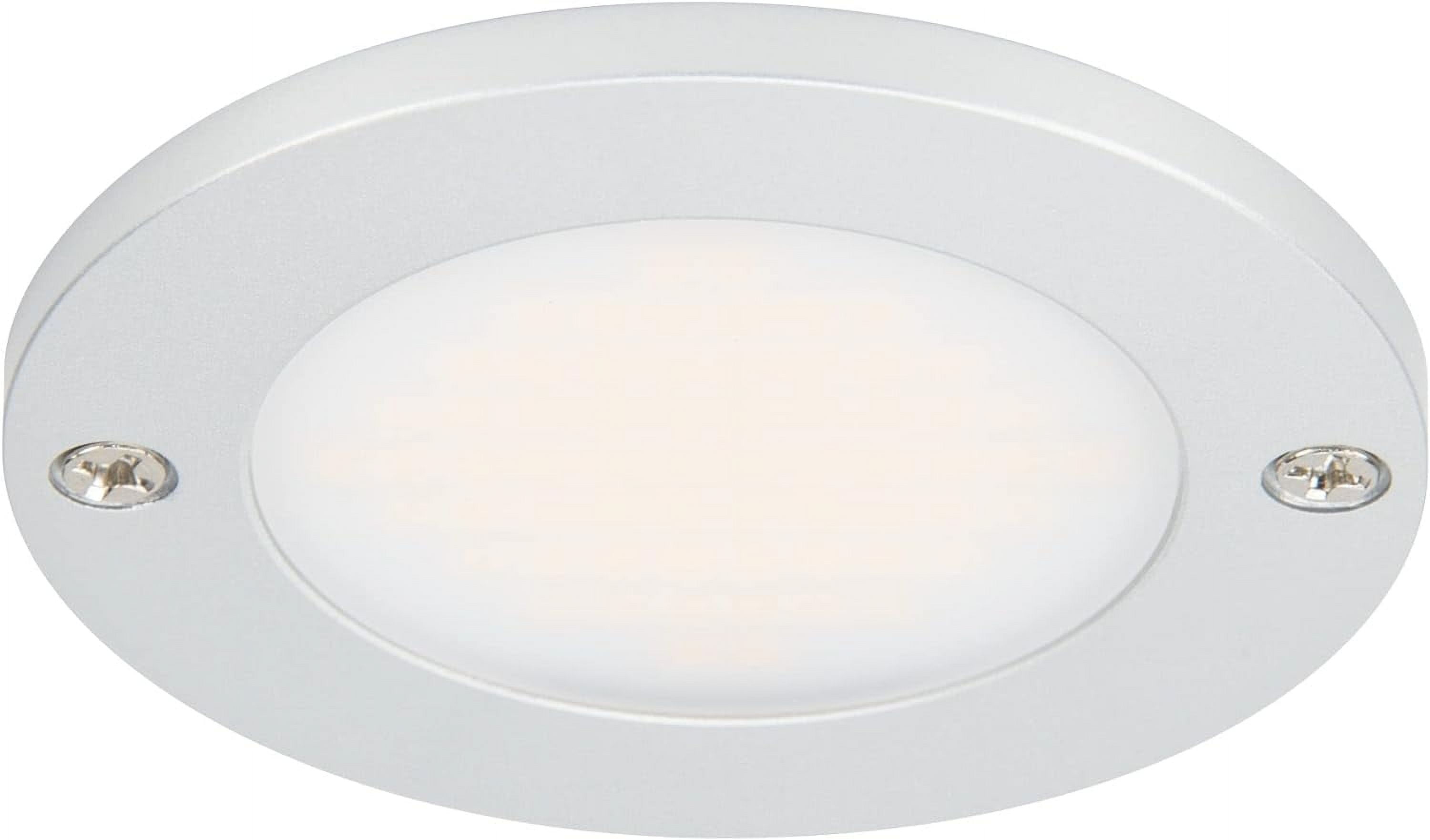 RGHJAR-Disc Low Profile Under Cabinet LED Puck Light, Matte Silver 2700K 212415