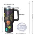 thumbnail image 2 of Neon Halloween Pattern Tumbler with Handle and Lid,40oz Double Wall Vacuum Insulated Tumbler,Cups Gift for Women and Men, 2 of 7