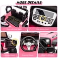 thumbnail image 5 of iYofe 24V Powered Ride on Cars for Toddlers, Ride on Truck for kids Boys Girls Gifts 2-5, Ride on Toys with Remote Control, Bluetooth, Music, LED Light, MP3 Player, 4 Wheel Suspension, Pink, 5 of 8