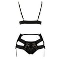 Women Lingerie Set With Garter Belts Lace Bra And Panty Underwear Sets