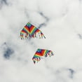 thumbnail image 2 of In the Breeze 3178 — Rainbow Stripe Flutterfly Delta Kite — Easy Flying Fun Ripstop Kite for All Ages, 2 of 7
