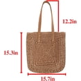 thumbnail image 2 of Kukuzhu Women Straw Shoulder Handbag Tote Shoulder Bag Summer Beach Woven Handmade Weaving Casual Bag for Vocation Travel, 2 of 6