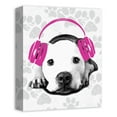 thumbnail image 2 of Creative Products Pink Rock On Dog 11x14 Canvas Wall Art, 2 of 5