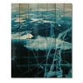 thumbnail image 3 of Designart 'White and Blue Ice Structure I' Modern Print on Natural Pine Wood, 3 of 5