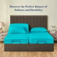thumbnail image 2 of 5-Piece Split King Sheet Set, 800 Thread Count, 100% Egyptian Cotton, Color Turquoise Stripe Pattern, Fits 16-Inch Deep Mattresses, 2 of 5