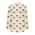 thumbnail image 6 of YueHuiYing Women's Fall Round Neck Fashionable Casual Long Sleeved Loose Casual Elastic Printed Top, 6 of 6