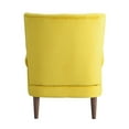 OakvillePark Larue Velvet Fabric Upholstered Accent Chair, Yellow
