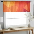 thumbnail image 2 of Red Orange Valance Curtains for Kitchen/Living Room/Bathroom/Bedroom Window, Rod Pocket Small Topper Half Short Window Curtains Voile Sheer Scarf, Modern Abstract Ombre Geometric Aesthetic 42"x12", 2 of 8