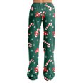 thumbnail image 4 of Trgacdwlo Candy Cane Pattern Pajama Bottoms Women Fall Winter Christmas Pajama Pants Women Soft Cozy Xmas Elastic Waist Womens Sleep Pants, 4 of 6