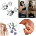 thumbnail image 5 of WILLBEST Aretes De Acero Inoxidable Para Mujer, Con Diseño De Tachuelas Magnéticas Lymphactive, De Circonita Cúbica, Con Energía Y Salud, Para Mujeres, Hombres Y Niñas., 5 of 5