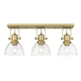 thumbnail image 7 of 3 Light Vanity Light in Sturdy Style 8.25 inches High By 25.13 inches Wide-Brushed Champagne Bronze Finish-Seeded Glass Color Bailey Street Home, 7 of 7