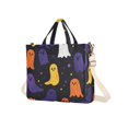thumbnail image 7 of FORMRS Womens Corduroy Tote Bag Crossbody Shoulder Handbag with Pocket, Halloween Colorful Ghosts, 7 of 7