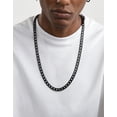 thumbnail image 5 of ChainsHouse Mens Necklaces Cuban Link Chain Black Necklace for Men Stainless Steel 9mm Chunky Chains Hiphop Men Jewelry Gift, 20 inches, 5 of 7