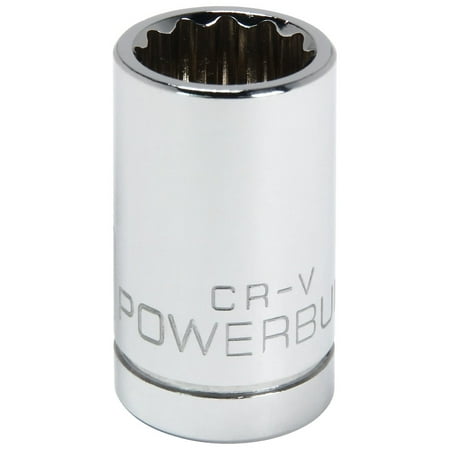 UPC: 0028907054216 | Powerbuilt 1/2 Inch Drive x 15 MM 12 Point Shallow Socket – 642013