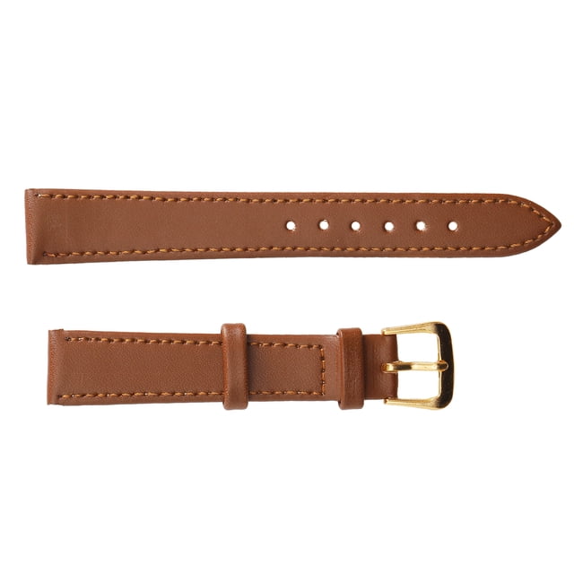 LAFGUR Unisex Universal Pin Buckle Watch Band PU Leather Replacement Watch Strap Accessory Brown,Pin Buckle Watch Strap,Pin Buckle Watch Band