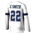 thumbnail image 3 of Men's Mitchell & Ness Emmitt Smith White Dallas Cowboys Retired Player Name & Number Long Sleeve Top, 3 of 3