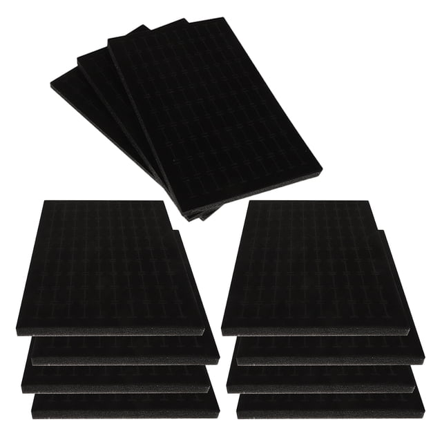 HEALEEP 11Ud Bandejas De Esponja Para Joyería Insertos Para Anillos Y Pendientes De Negro