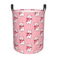 thumbnail image 2 of Cauagu pink Scarf bear for Laundry Basket,Collapsible Organizer Basket for Storage Bin Toy Bins Gift Baskets Bedroom Clothes Children Nursery Hamper -Medium, 2 of 7