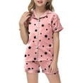 thumbnail image 5 of Gubotare Pjs Kids Pajamas Set Girls Pjs Short Sleeve 2 Piece Sleepwear Button-Down Kids Nightwear (Light Pink,Size 8-9 Years), 5 of 5