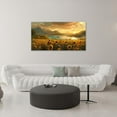 thumbnail image 7 of HFDF Large Sunflower Landscape Wall Art Mounta Lake Pictures Wall Decor Nature Canvas Patg Home Modern Artwork Decorations for Livg Room Bedroom Bathroom Office 10x8inch Unframed, 7 of 7