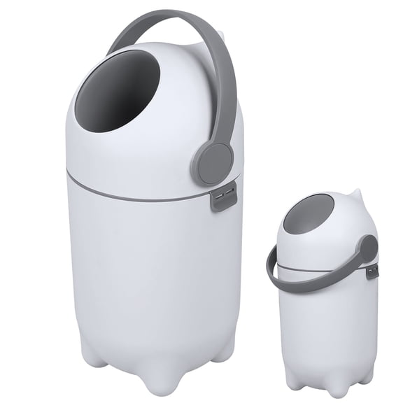Diaper Pail with Airtight Lid, Odor Control Diaper Bin, 15 Liter/ 4 Gallon Nursery Trash Can, Holds Up to 16 Diapers