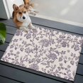 thumbnail image 4 of Purple Floral Leaf Large Area Rugs for Bedroom Living Room, Soft Non Slip Carpet Bedside Rug, Retro Farmhouse Plant Tree Branch Rectangular Floor Cover Kitchen Accent Rug 2'x3' for Dining Room/Office, 4 of 9