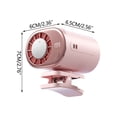 thumbnail image 2 of Luiuiu Car Clip On Air Conditioner Fan with LED Display, 360° Rotatable, 199 Speed, 16℃ Cooling, USB Rechargeable 2000mAh Battery & Wide Clamp for Vehicle Office, 2 of 5