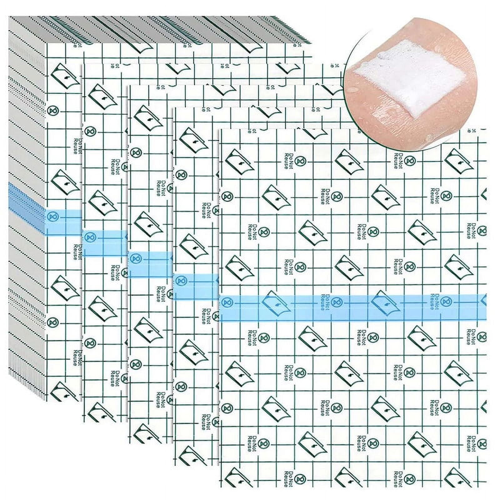 50 PCS Waterproof Bandage Shower Protector Patient Clear Stretch Adhesive Bandage Wound Protector for Waterproof Shower