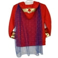 thumbnail image 4 of Wonder Woman Red Big Girl's Zip Hoodie with Detachable Cape - XL (14/16), 4 of 5