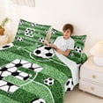 thumbnail image 3 of Erosebridal Initial Alphabet E Bed Sheets,Football Sport Theme Kids King Sheets For Soccer Gamer 4pcs, 3 of 6