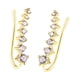 thumbnail image 5 of 2 piezas de aretes con gancho para la oreja, aretes con clip brillantes y diseño de mascarada para llevar Amarillo, 5 of 9