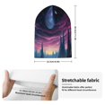thumbnail image 2 of Pofeuu Fantasy Landscape Starry Night Print Beanie Hat for Men Women Knit Winter Hat Warm Cuffed Skull Beanie Slouchy Soft Unisex, 2 of 6