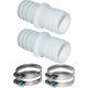 thumbnail image 1 of Paquete de 2 conectores de manguera de 32 mm de diámetro con abrazaderas de manguera de 1 1/4" - Adaptador de manguera de piscina - Enchufes dobles JFHHH pequeña, 1 of 5