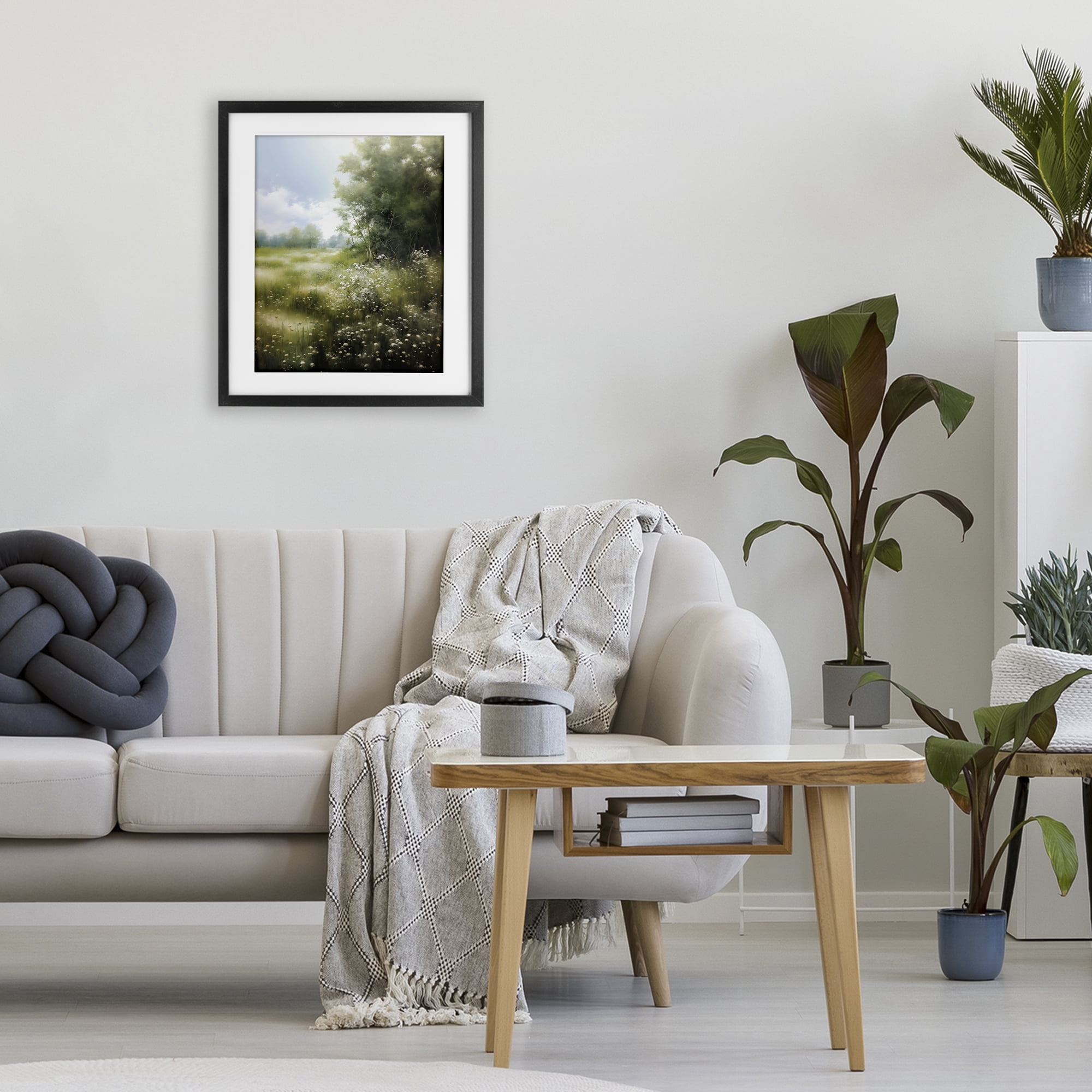 Stupell Industries Greener Pastures Landscape Black Framed Print Under Glass, design by Heidi Kuntz