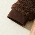 thumbnail image 5 of Fleece Jumpsuit Baby Girls Winter Clothes Infant Thick Plush Cute Footed Rompers Hoodies Newborn Long Sleeve Snowsuit, Brown, 1 Months, 5 of 7