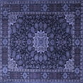 thumbnail image 1 of Ahgly Company Indoor Square Persian Blue Traditional Area Rugs, 4' Square, 1 of 4