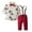 Red, variant on Mercatoo Toddler Baby Boys Clothes Floral Long Sleeve Bowtie Shirt Suspender Pants Set Gentleman Outfits for 3 Months to 5 Year