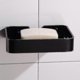 thumbnail image 1 of Soap Dishes Holders Bathroom Soap Holder Shower Wall Mounted Black Soap Dish Storage Holder Aluminum Square|soap Dishes, 1 of 5