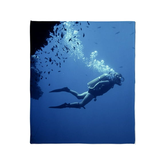 CafePress - Scuba Diver Throw Blanket - Soft Fleece Throw Blanket, 50"x60" for All Ages