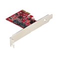thumbnail image 3 of StarTech.com SATA PCIe Card, 2 Port PCIe SATA Expansion card, 6Gbps SATA Card, Full/Low Profile, PCI Express to SATA Adapter, ASM1062R SATA RAID Controller Card - PCIe to SATA Converter - Storage controller - SATA 6Gb/s - low profile - RAID RAID 0, 1, JBOD - PCIe 2.0 x2 - red, 3 of 14