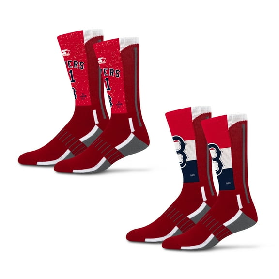 Unisex Starter Rafael Devers Boston Red Sox Jersey Arch Neo Two-Piece Sock Set