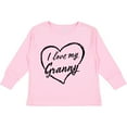 thumbnail image 3 of Inktastic I Love My Granny in Black Chalk Heart Boys or Girls Long Sleeve Toddler T-Shirt, 3 of 5