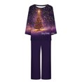 thumbnail image 3 of RKSTN Ensembles de Pyjama pour Femmes Imprimé de Noël Haut Décontracté Pantalon Ensemble de Pyjama Doux Confortable, 3 of 3