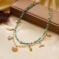 thumbnail image 6 of NICKSUN Boho Beach Vacation Multi-Layer Beaded Stackable Necklace, Colorful Seed Bead Choker with Starfish, Seashell, Fish & Mermaid Tail Charms, Coastal Ocean Layered Statement Jewelry, 6 of 7
