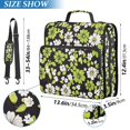 thumbnail image 2 of FORMRS Zipper Binder with Shoulder Strap 2-inch Ring 500 Sheet Capacity File Bag, Green Flower Pattern, 2 of 5