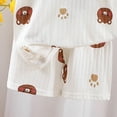 thumbnail image 5 of felwors Kids Summer Pajamas Boys Toddler Animal Pajamas Boys Girls Kids Cool Short Summer Snug fit Pjs Set 2pcs(Z03-Brown,12-18 Months), 5 of 6