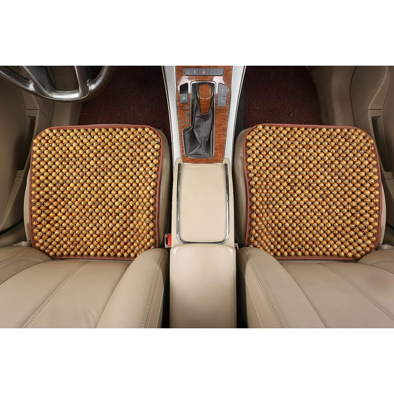 AutoCraft Car & SUV & Truck Seat Cushion, Sand Wood Bead, Universal, Cooling, Easy Fit, Massage, 1 Pack AC2094