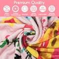 thumbnail image 2 of Throw Blanket for Couch 60"x50",Pink Winter Holiday Festival Cute Gingerbread House Cake Trees Blankets for Woman,Soft Flannel Fleece Throws for Home Living Room Bed Chair Decor, 2 of 4