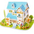 thumbnail image 1 of Kids 3D Stereo Puzzle Cartoon House Castle Building Model DIY Handmade Early Learning Educational Toys Gift For Children, 1 of 5