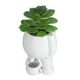 thumbnail image 1 of Maceta de Cerámica, Maceta Suculenta Little Man Pees Con Orificio de Deneze, Decretación Moderna para interiores y Exteriores, Macetas de Cerámica para lirios, Cactus,, 1 of 7